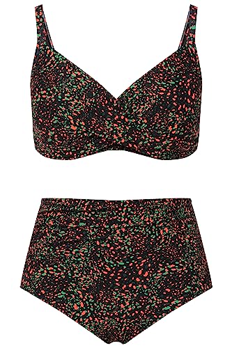 Ulla Popken, Damen, große Größen, Bikini, Punkte, drapiert, Softcups,...