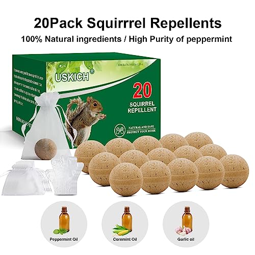 Uskich BROWN-II 20Pack Squirrel Repellent Outdoor thumb #1