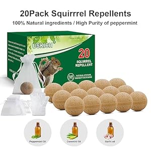   20Pack-Squirrel-Repellent-Outdoor-Chipmunk-Repellent-OutdoorRodent-RepellentSquirrel-Repellent-for-Attic-and-Cars-Engines-Ultra-Powerful-Squirrel-Deterrent-Keep-Squirrels-Out-of-Garden