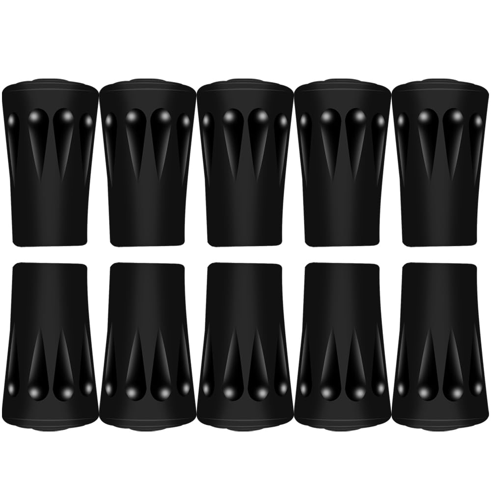 SENLIXIN Trekking Pole Tips Protectors Walking Stick Tips, Replacement Rubber Alpenstock Head Cover for Hiking Stick Walking Trekking Skiing Poles (11mm Hole Diameter)