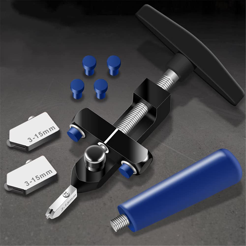 ZKG 2 in 1 High-Strength Portable Ceramic Tile Glass Cutter Opener Home Glass Cutter Tile Cutter Diamond Cutting Hand Tools (Black)