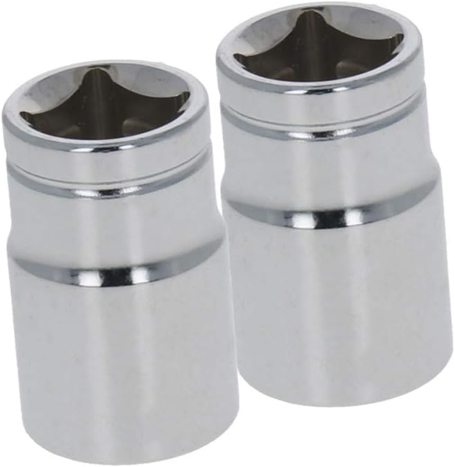 Auniwaig 2pcs Shallow Socket, 3/8 Inch Drive x 5/8 Inch, 6-Point Socket, Imperial, Cr-V