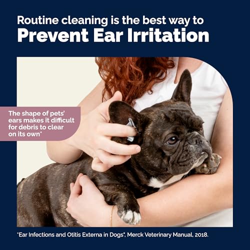 VETNIQUE LABS Oticbliss Advanced Reinigungstücher für Hunde, Katzen und Haustiere gegen Geruch, Schmutz und Wachs, mit beruhigender Aloe Vera und Vitamin E, reinigt das Ohr