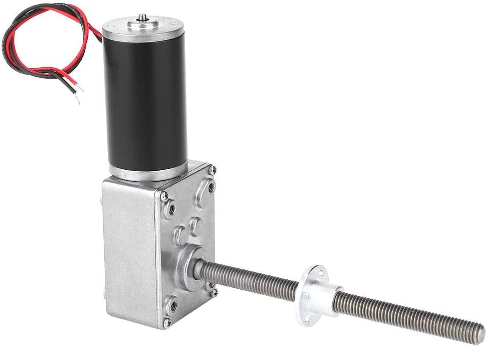Motor,Motor Copper Worm Gearbox High Torsion 8mm Screw Shaft with Flange for Electric Window,Small Body And Sufficient Power(500)