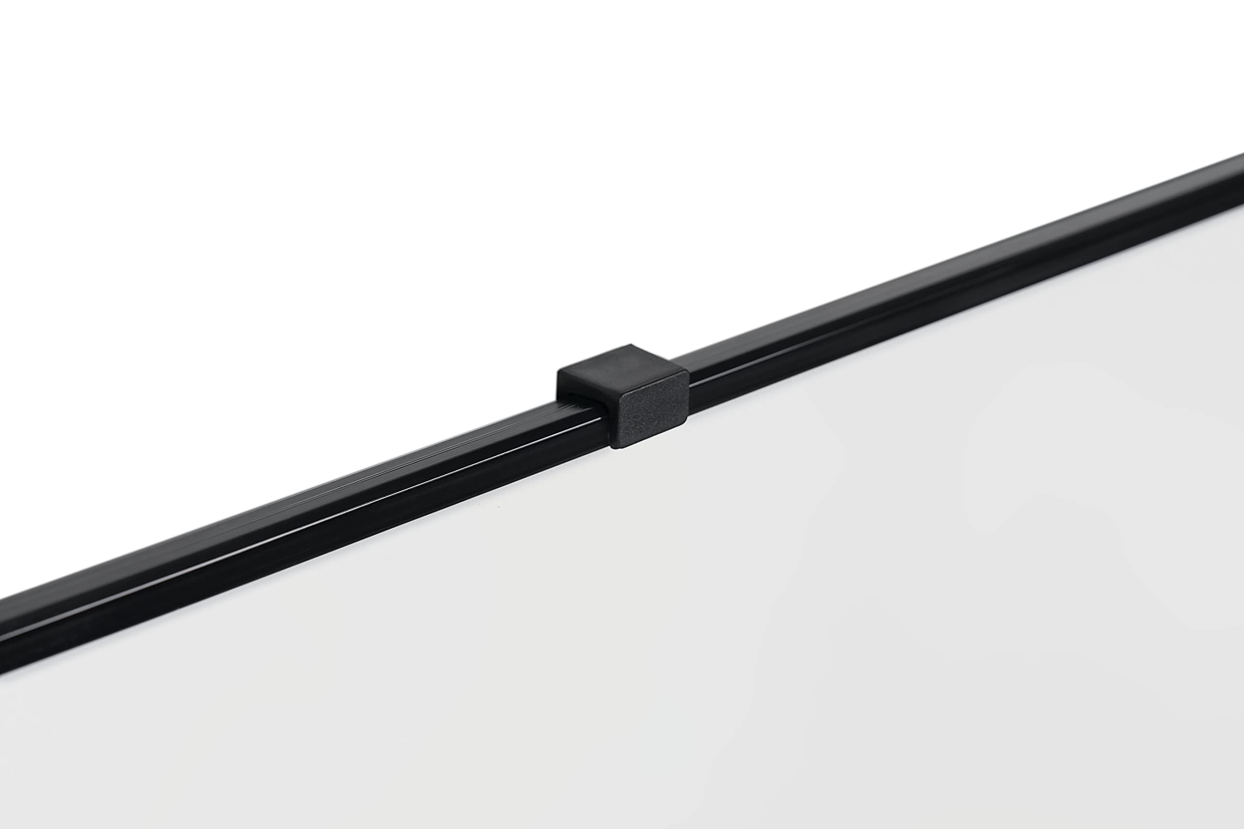 Economy Pizarra Blanca Magnética, 120 x 90 cm, Superficie de Acero Lacado en Seco, Marco de Tech Alloy Negro
