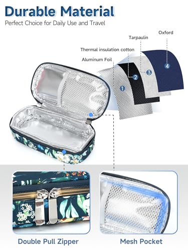 Image of YOUSHARES Peptide Vials Cooler Travel Case - TSA Approved | Diabetic Insulin Vial Cooling Bag , Protective Ice Brick, Refrigerated Diabetes Supplies Organizer,GLP-1 Medication Storage