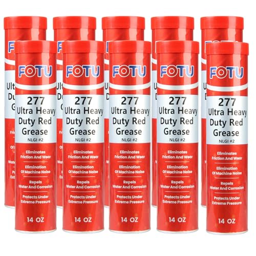 Image of FOTU Ultra Heavy-Duty Red Grease #2 Wheel Bearing Grease Tube,Multi-Purpose Lubricant for Severe Conditions, Ideal for Automotive, Marine, Buses, Trucks and Tractors【10-Pack】