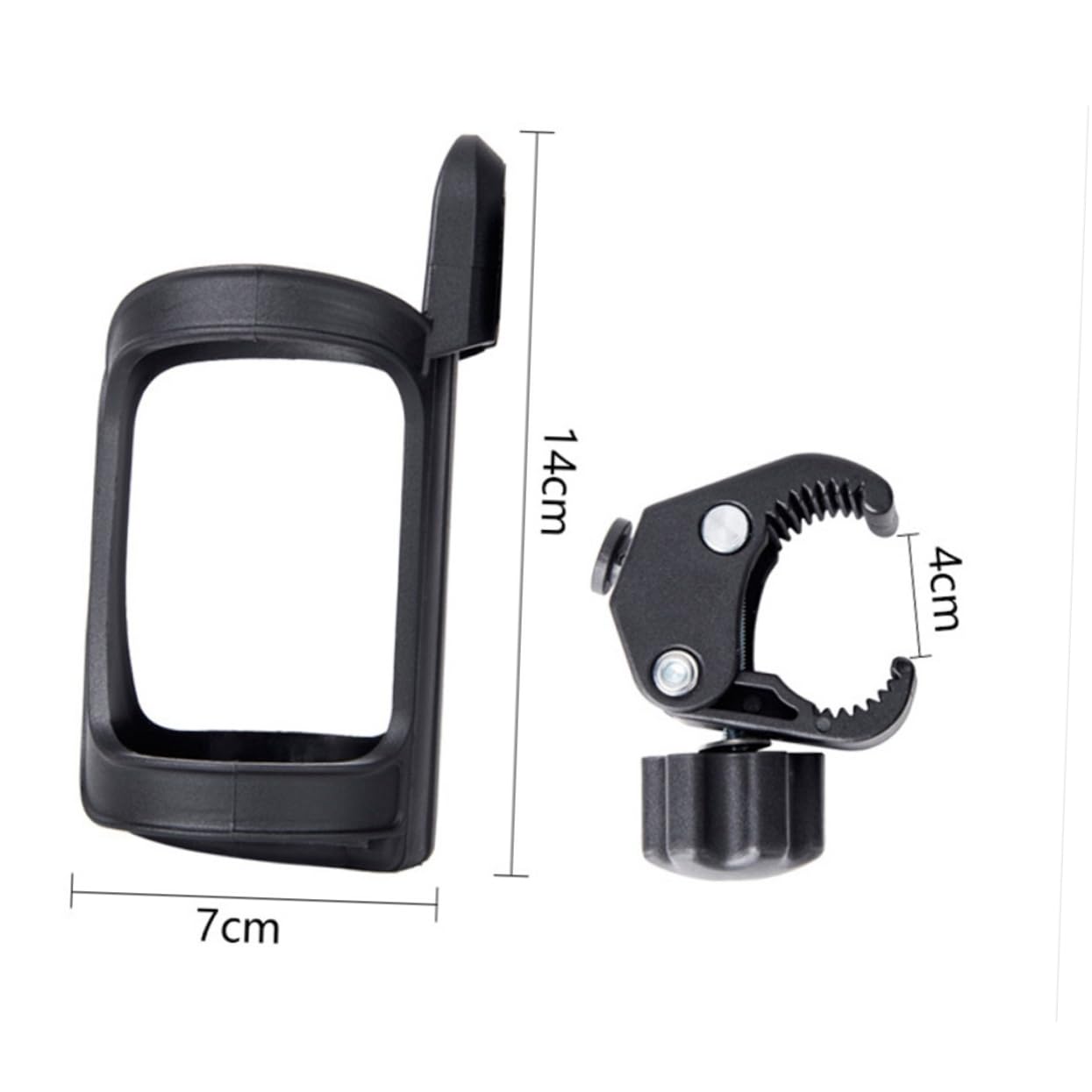Kisangel Stroller Cup Holder Antislip Design for Bicycles Mountain Bikes Strollers and Wheelchairs Lightweight TPU Material Black