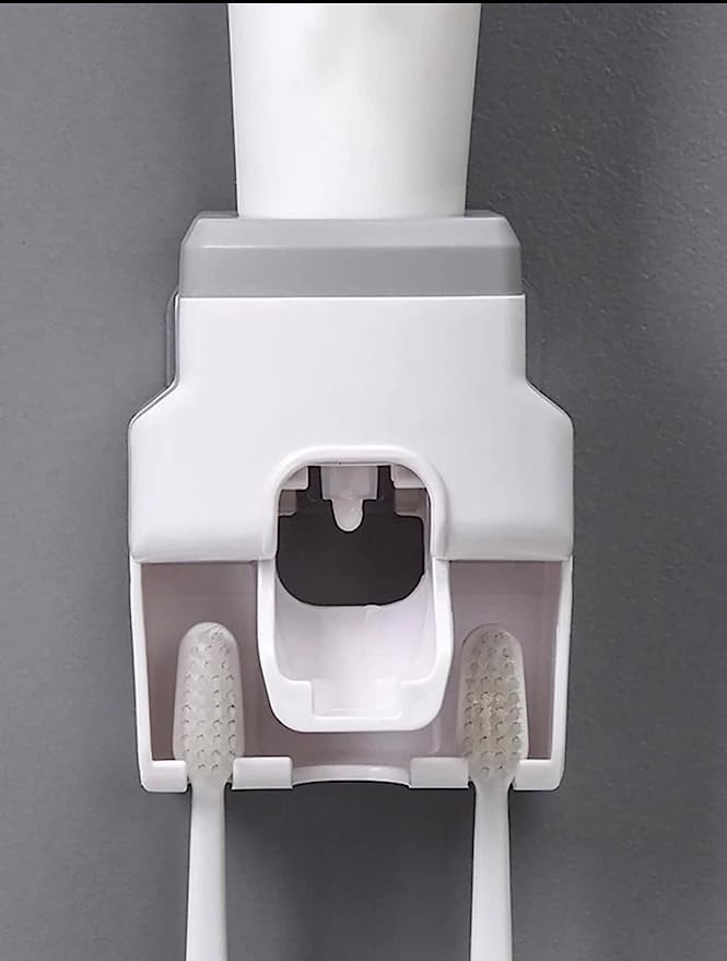 Toothbrush Holders for Bathroom Accesories, Automatic Toothpaste, Dispenser Bathroom, Organizer, Mounter, Storage for Kids and Adults 1 pcs