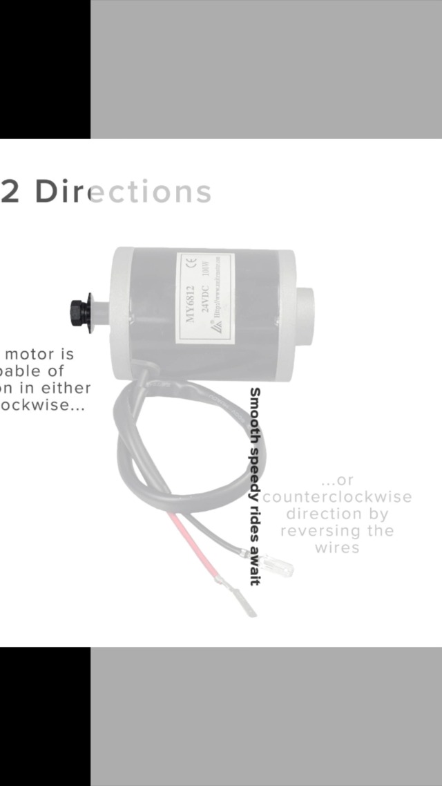 Amazon.com: AlveyTech 24V 100W MY6812 Electric Motor with 9 Tooth