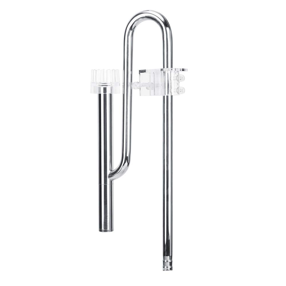Tubo de Salida de Entrada, Exquisita Planta de Acuario de Acero Inoxidable Superficie de Salida de Entrada Tubo de Filtro de Espuma de película de Aceite con Soporte Fijo 1