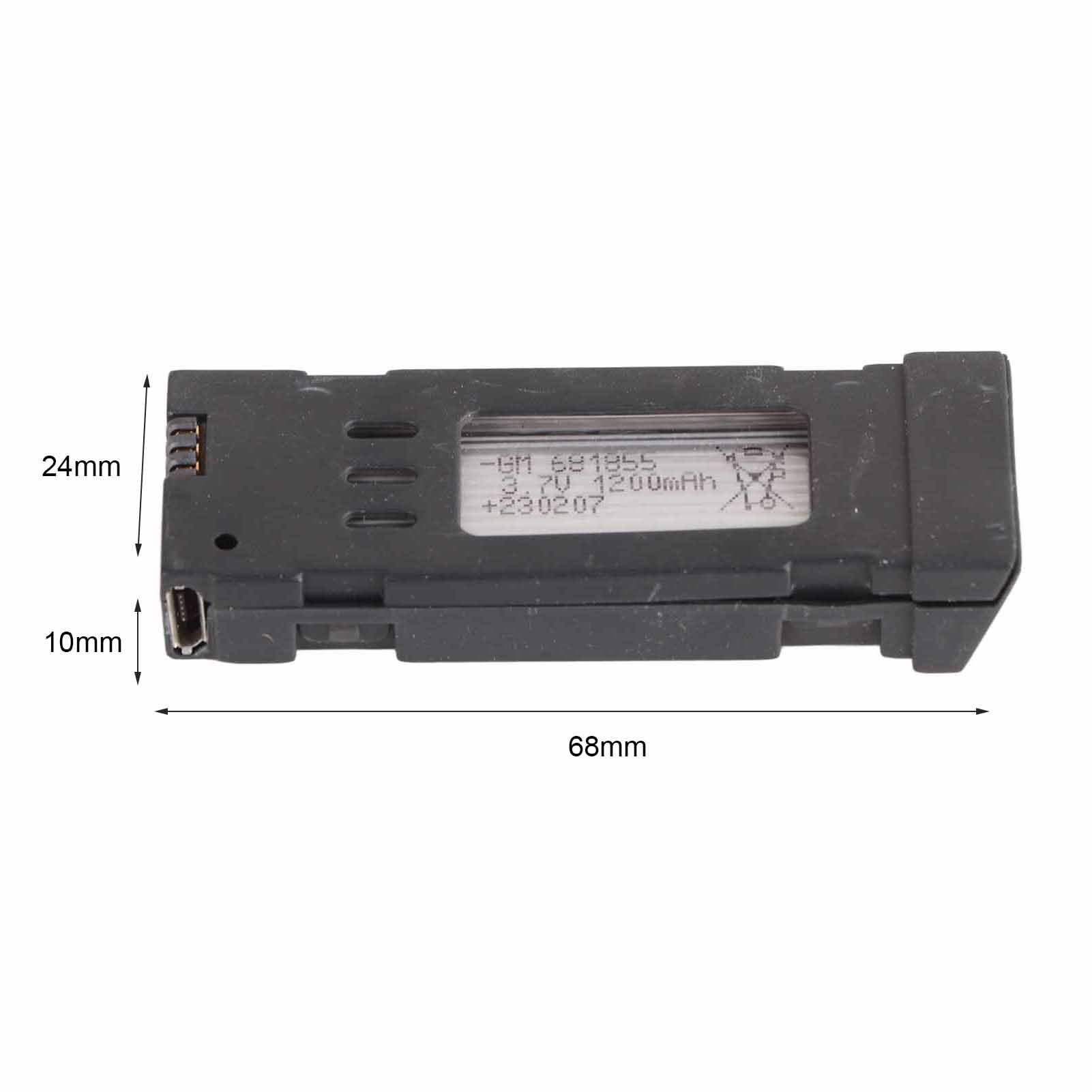 3.7V 600mAH Bateria Litowa, Bateria do Drona z Kablem do ładowarki 5 w 1, Przenośna Bateria do Helikoptera RC do E58 L800 JY019 część Zamienna do Zdalnie Sterowanego Quadcoptera