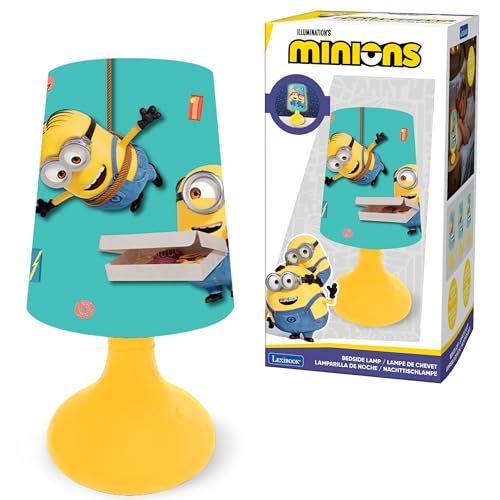 Lexibook, Moi, moche et méchant, Mini lampe de chevet et veilleuse sans fil, Bleu/jaune, MLT10DES
