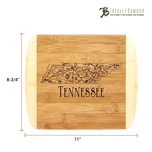 Image of Totally Bamboo A Slice of Life Tennessee Engraved Map Cutting Board