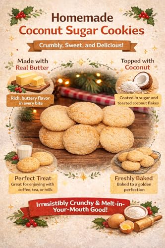 Image of MOM'S BAKERY Crunchy Coconut Cookies - 200gm | Made with Desiccated Coconuts | T45 Flour, Butter, Sugar, Vanilla Essence | Soft, Chewy & Freshly Baked Snack Treats- Ideal for Gifting | Kids Friendly, Eggless, No Palm Oil, No Preservatives | Healthy & High Fiber for Cravings for Tea Time