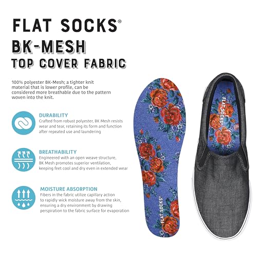 Image of FLAT SOCKS No Show Socks, Sockless Shoe Liner, Washable Barefoot Shoe Insert