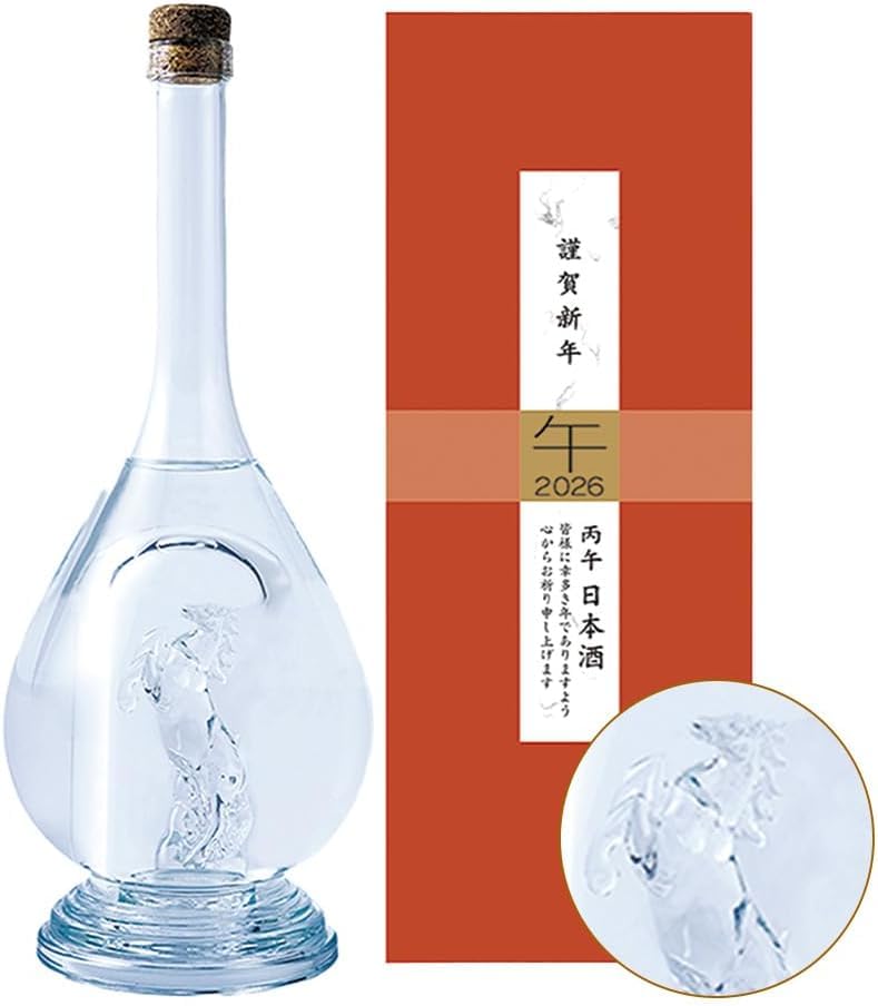 Amazon.co.jp: 八鹿酒造 2026年 干支ボトル 午 (うま) 500ml瓶 化粧箱