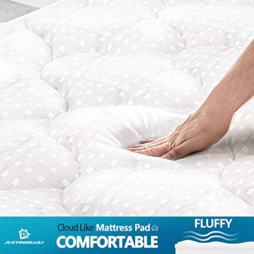 JUEYINGBAILI Mattress Pad King Mattress Topper - Quilted Fitted Cooling King Mattress Pads