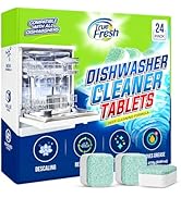 True Fresh Dishwasher Cleaner &amp; Deodorizer Tablets 24-Pack, 20g Each - Powerful Limescale &amp; Odor ...