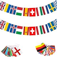 Bannière De Décorations De Fête Eurovision, Drapeaux