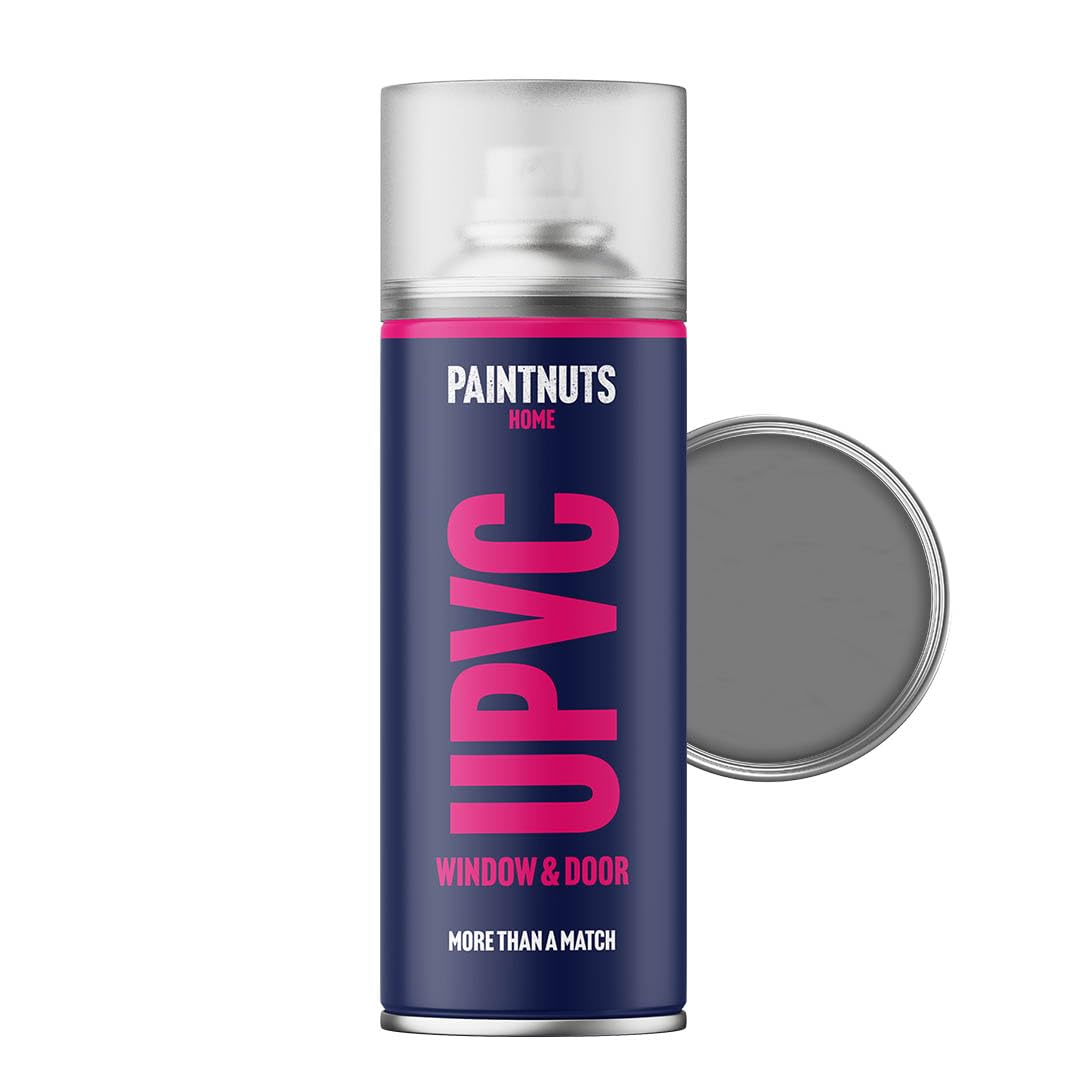 Paintnuts Dusty Grey Upvc Window & Door Paint - Ral-7037 - Satin 400Ml Spray Can