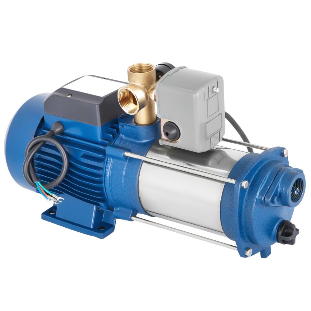 Pompe de jardin centrifuge - 2200 W - 4000 l/h - 2850 tr/min - 10 bar - Avec pompe en acier inoxydable - Pour hôtels, cafétérias, usines