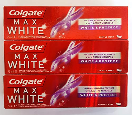 Colgate Max White & Protect Toothpaste 3-Pack (3 x 75g) Gentle Mint