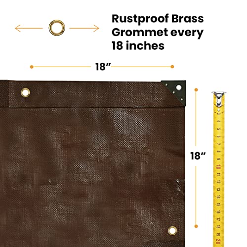 Whiteduck 8' X 10' Super Heavy Duty Poly Tarp Thick 16 Mil, Waterproof 100% Uv Resistant Rip/Tear Proof Tarp W/Rustproof Grommets & Reinforced Edges (Finished Size: 7'6"X9'6") #TOP3