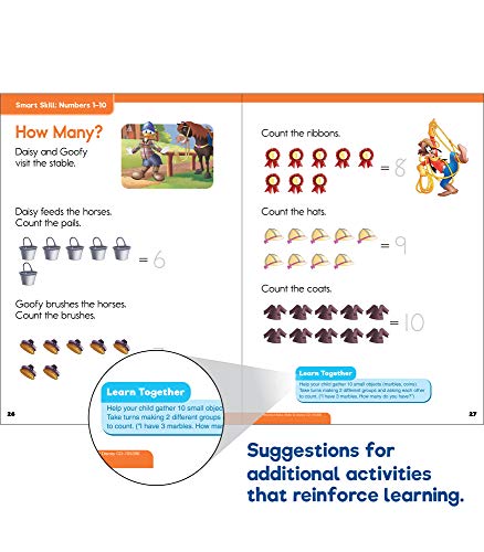 Disney Learning Preschool Basic Skills Workbook--Handwriting, Letter Recognition, Counting, Language Arts and Math Practice for Ages 4-5, Smart Skills Series (64 pgs) - Image 5