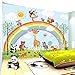 3D Ręcznie Malowane Cartoon Rainbow Zwierząt Przedszkole Dzieci Pokój Dziecka Sypialnia Szafa Tapety Fototapeta Naklejka Home Decor-150 * 105 Cm