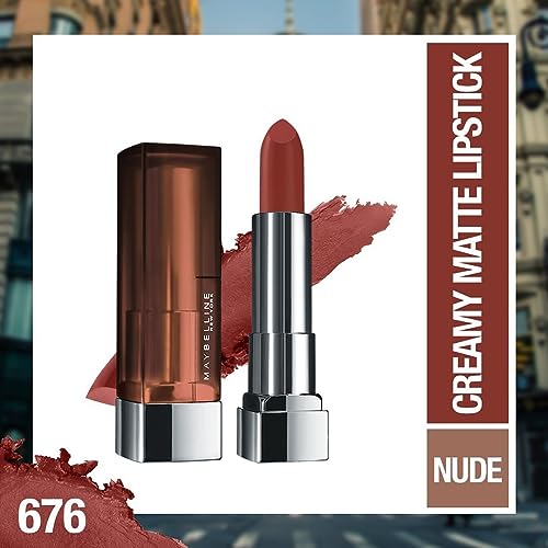 Image of Maybelline New York Matte Lipstick, Intense Colour, 676 East Village Rose, 3.9g & Maybelline New York Eyeliner, Smudge-proof and waterproof, Long-lasting, Colossal Bold Liner, Black, 3g