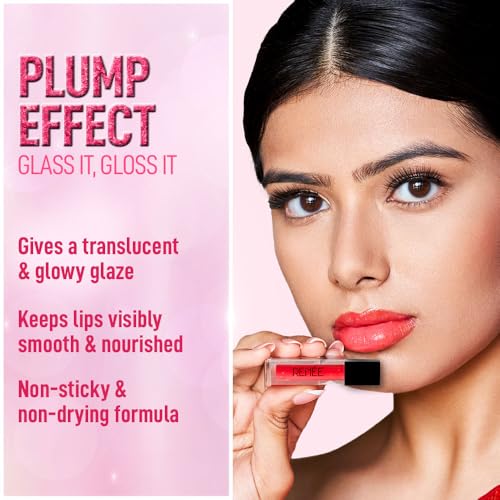 Image of RENEE Shine Forever Lip Gloss Combo of 10 l Non-Sticky, Hydrating, Nourishing l Long-lasting, Smooth, Moisturizing Effect l Shea Butter & Vitamin E Infused l Travel Friendly l Ideal Gifting