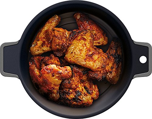 KitchenCraft Mikrowellen-Grill- und Bräunungspfanne, Schnelles Kochen, Backofenqualität, Stabil und leicht, 26 x 29 x 9 cm, Schwarz – Ansicht 5