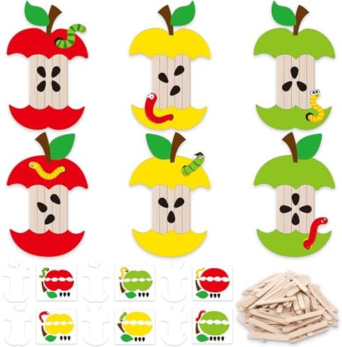 Briwooody 30 Set Apple Core Craft Kit DIY Fall Stick Magnet Make ...