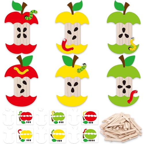 Briwooody 30 Set Apple Core Craft Kit DIY Fall Stick Magnet...