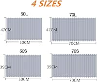 Vista 6 de 2X 70/50cm Cortina Lateral para Ventana de Auto, Parasol UV, Visor, Cortina de Protección para Ventana Lateral (Gris, 50L (19.68"X18.5"))
