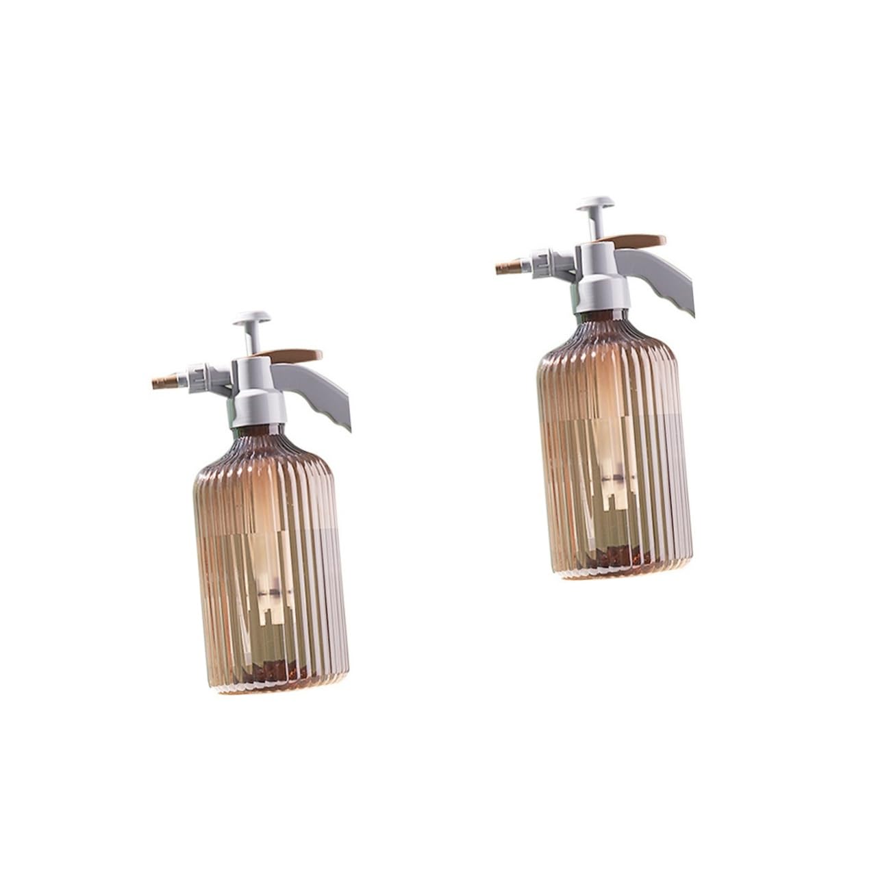 Yardwe 2stücke Handbewässerungssprüher Aus Kunststoff Drucksprühflasche Für Garten Haushalt Multifunktionale Gießkanne Dunkelbraun Für Pflanzenpflege Friseursalons Mehr