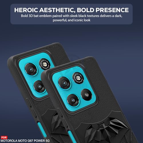 Image of AESTMO Back Cover for Motorola Moto G67 Power / G57 Power 5G | Stylish | Soft Silicone | Shockproof | Camera Lens Protection Back Cover for Motorola Moto G67 Power / G57 Power 5G (Black)
