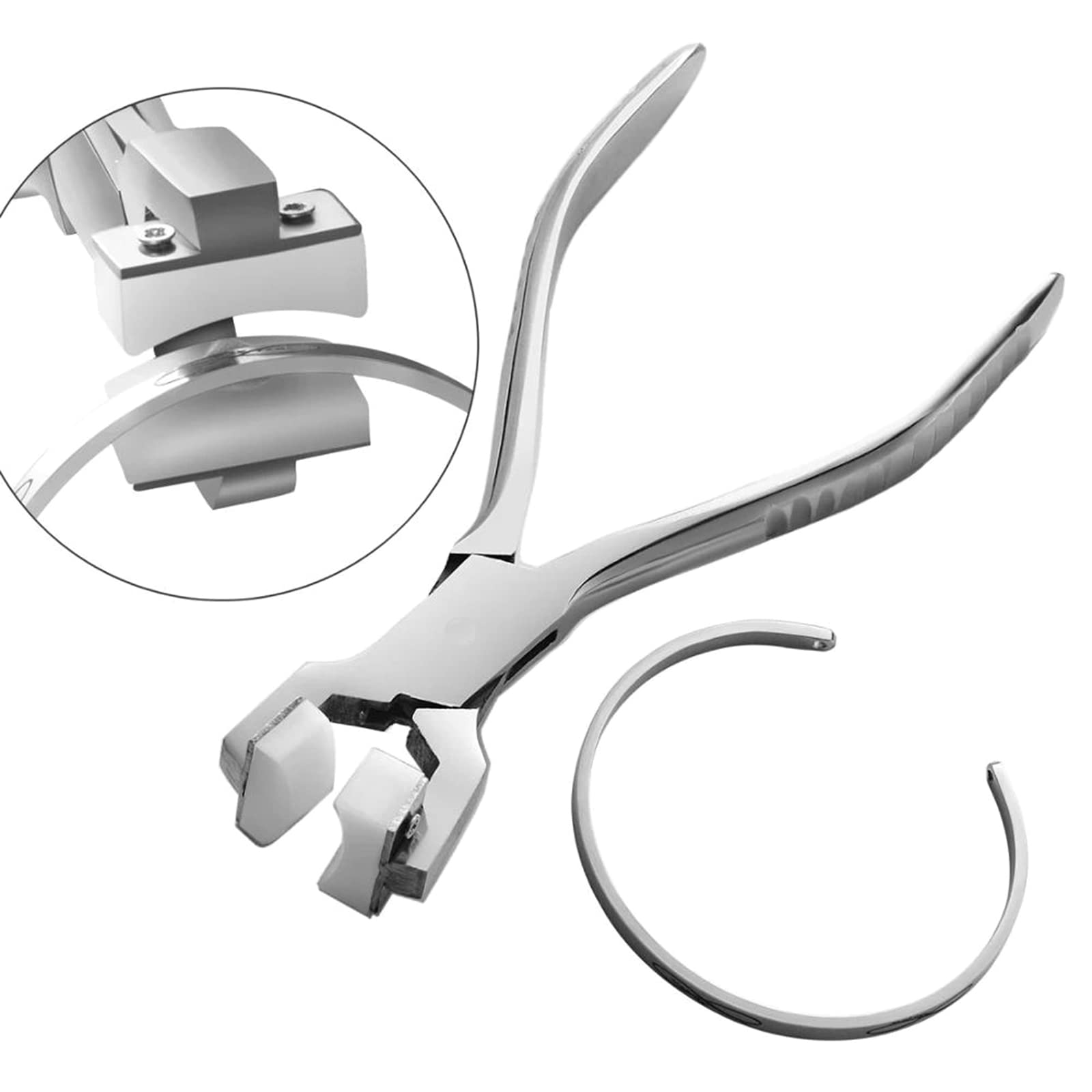 LEONTOOL Bracelet Bending Pliers With 9 Aluminum Blanks - Jewelry Making Kit For Cuff Bracelets
