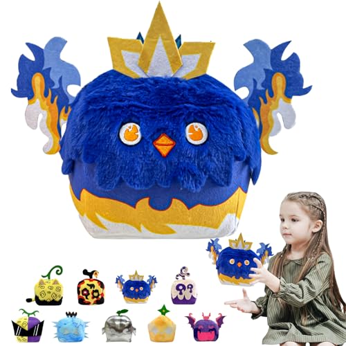 POPOYU Blox Fruits Plüschtier,Blox Fruits Kuscheltier Plüsch Weiches Stofftierkissen,Cartoon Fuchs Blox Fruits Plüschtier für Kinder Geschenke,Bloxfruits Plüschfiguren für Fans-Geburtstagspuppe