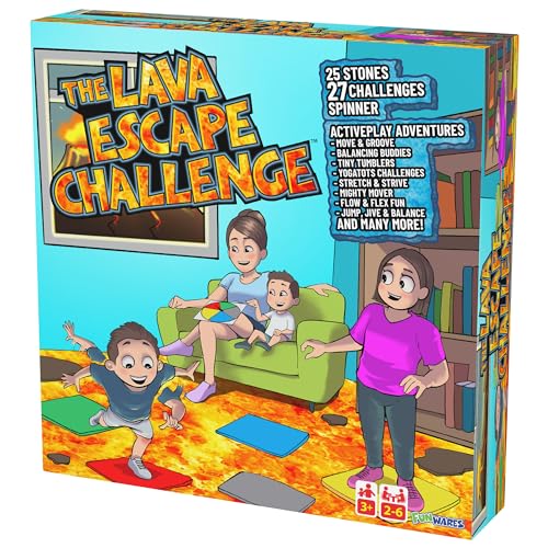 Funwares Floor is Lava Escape Challenge Games for Kids, Indoor and Outdoor Active and Educational Play for Kids Ages 4-8