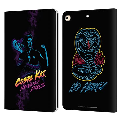 Coque iPad 9.7 2017 rabat cuir Cobra Kai anti-rayure avec fentes