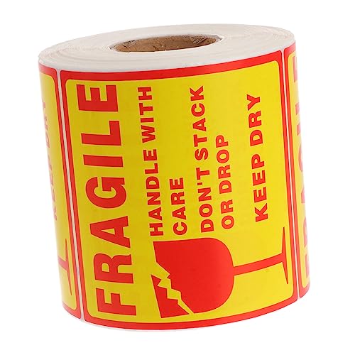 FUNOMOCYA Please Handle with Care Stickers 500ct Fragile Sticker Warning for Efficient Packaging and Safe Shipping
