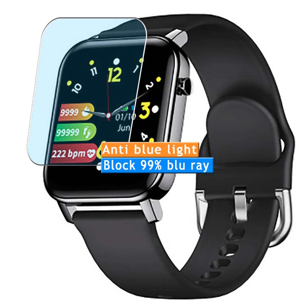 3-Pack Anti Blue Light Screen Protector, compatible with CUIFULI SN87 1.4" Smartwatch Smart Watch TPU Film Protectors Sticker [ Not Tempered Glass ]