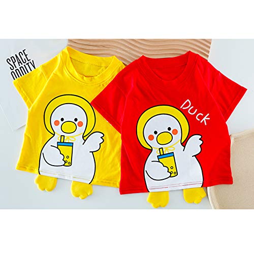 Toddler Baby Boys 2 Piece Outfit Duck Graphic Cute Short Sleeve Shorts 2PCS Set Lightweight Loose Kids Clothes3