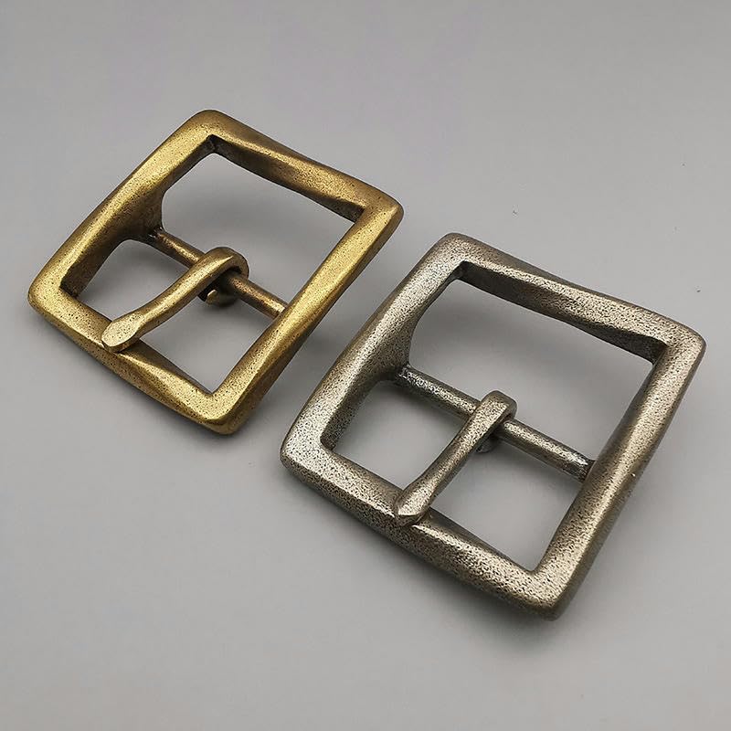 ONURTH 3PCS Tamaño Interno 38MM Bronce Bronce Blanco Hebilla de Cinturón Giratoria Hebilla de Cinturón de Metal Reemplazo para Cinturilla Artesanal Hebilla Deslizante Hombres Mujeres
