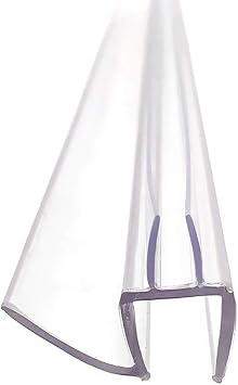 Frameless Glass Shower Door Sweep for 3/8" Glass, Bottom Seal with Drip Rail, 27.5" Long