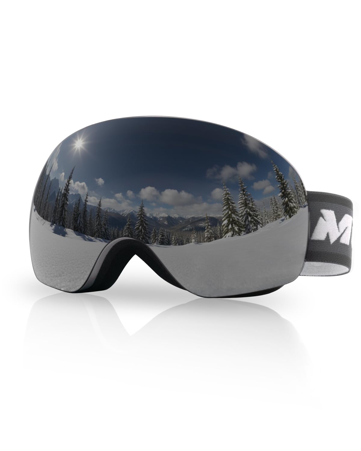 Meeloog Lunettes de ski - Sans cadre - Lunettes de snowboard OTG - Anti-buée - Protection 100 % UV400 - Pour homme et femme