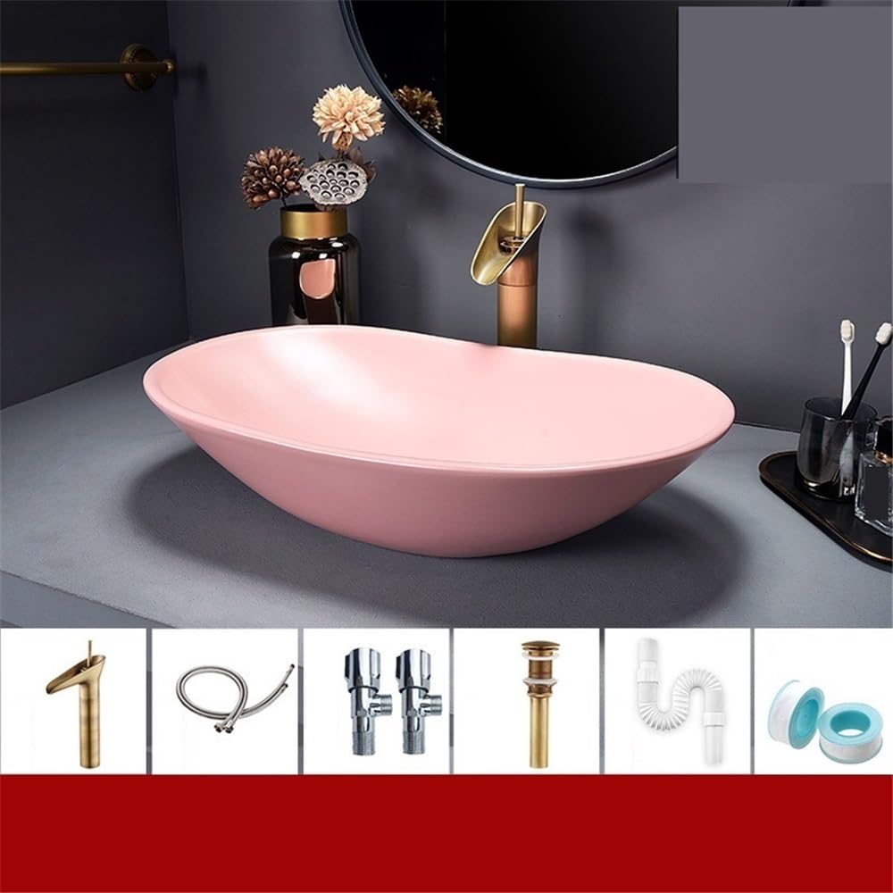Lavabo da appoggio Creative Retro Art Washbasin Bathroom Sink Jingdezhen