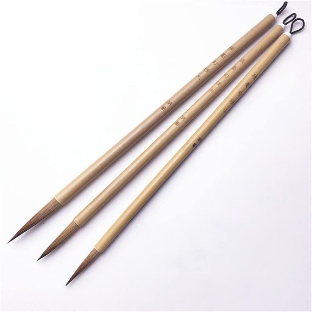 Ensemble de stylos pinceaux de calligraphie chinoise avec ligne de crochet dorée